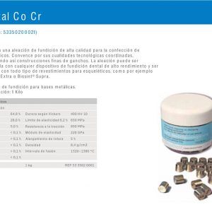 METAL CR-CO DEGUDENT POTE X KILO (LINGOTE)