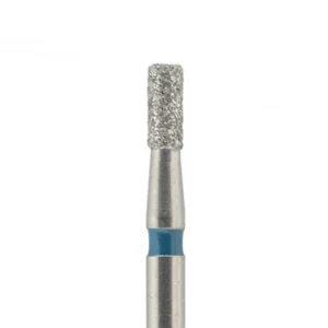 Fresa Diamante Cilindrica Punta Plana Grano Azul (Medium) - AV