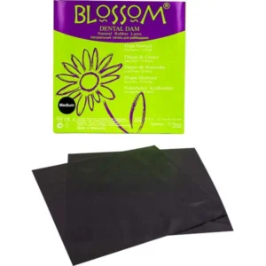 Goma Dique Negra Blossom Grosor: medio Tamaño: 12,7 x 12,7 cm 5 x 5 x 52